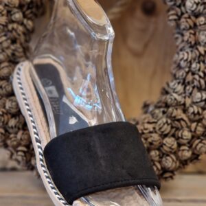 Slippertje zwart band