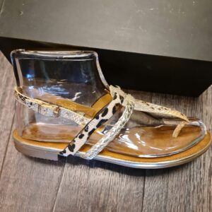 Slipper goud/panter