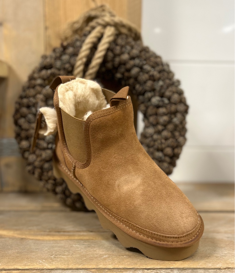 Uggie Bootie Camel ECHT LEER - Afbeelding 3