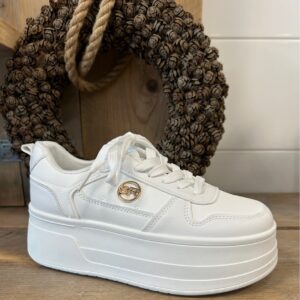 Plateau sneaker wit