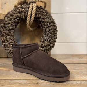 Uggie bootie mokka   Echt leer