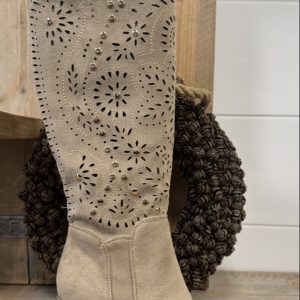 Hoge laars open kaki